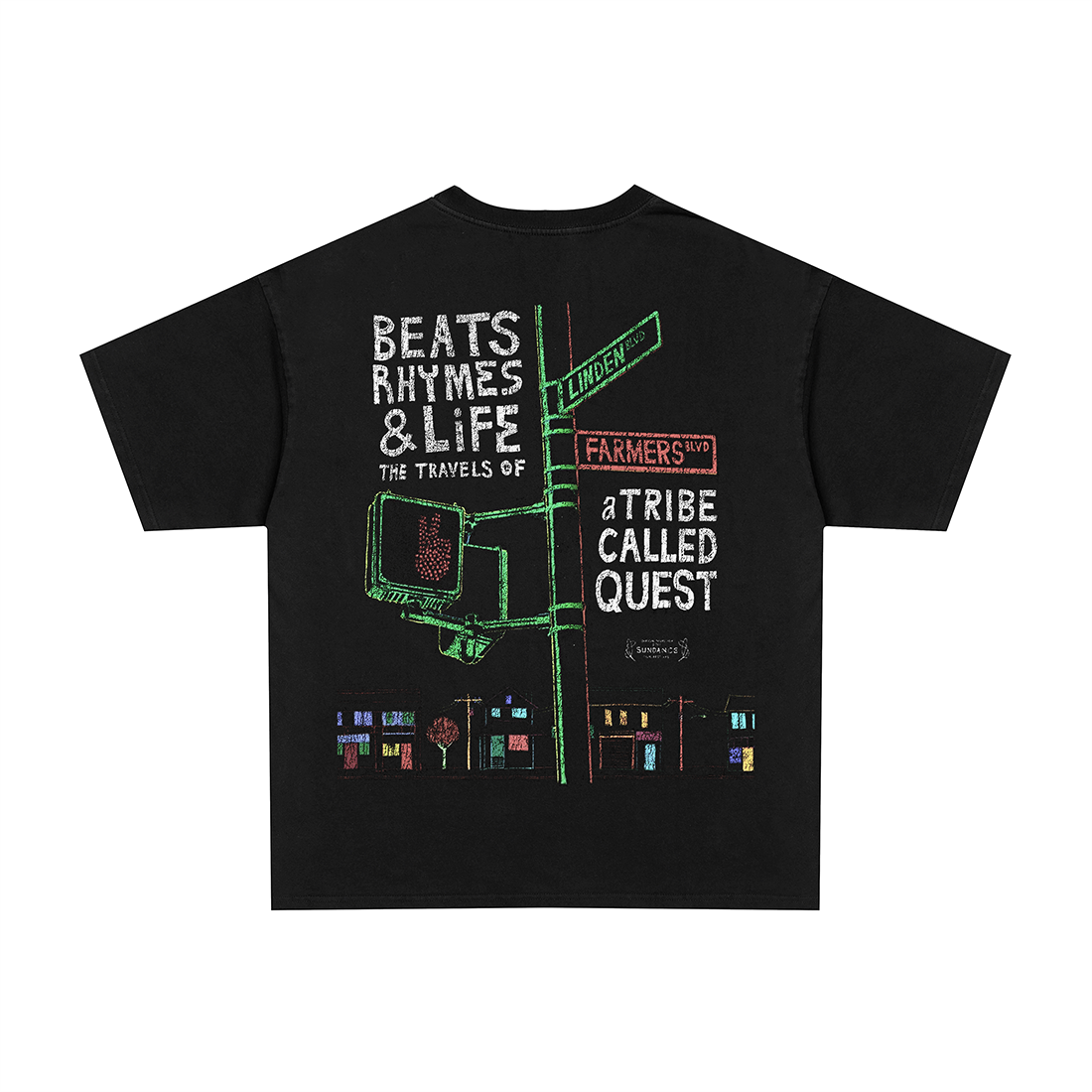 90'S A tribe called quest vintage black heavyweight tee