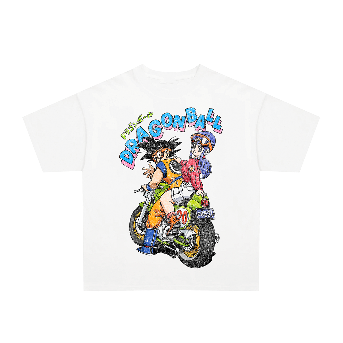 90's Dragon Ball Z motorbike vintage white tee