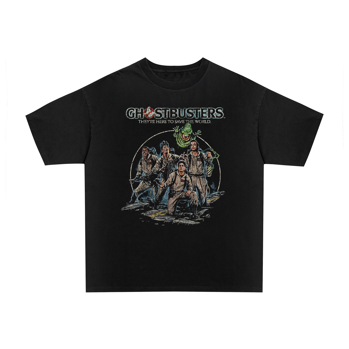 90's Ghostbusters vintage black graphic t-shirt
