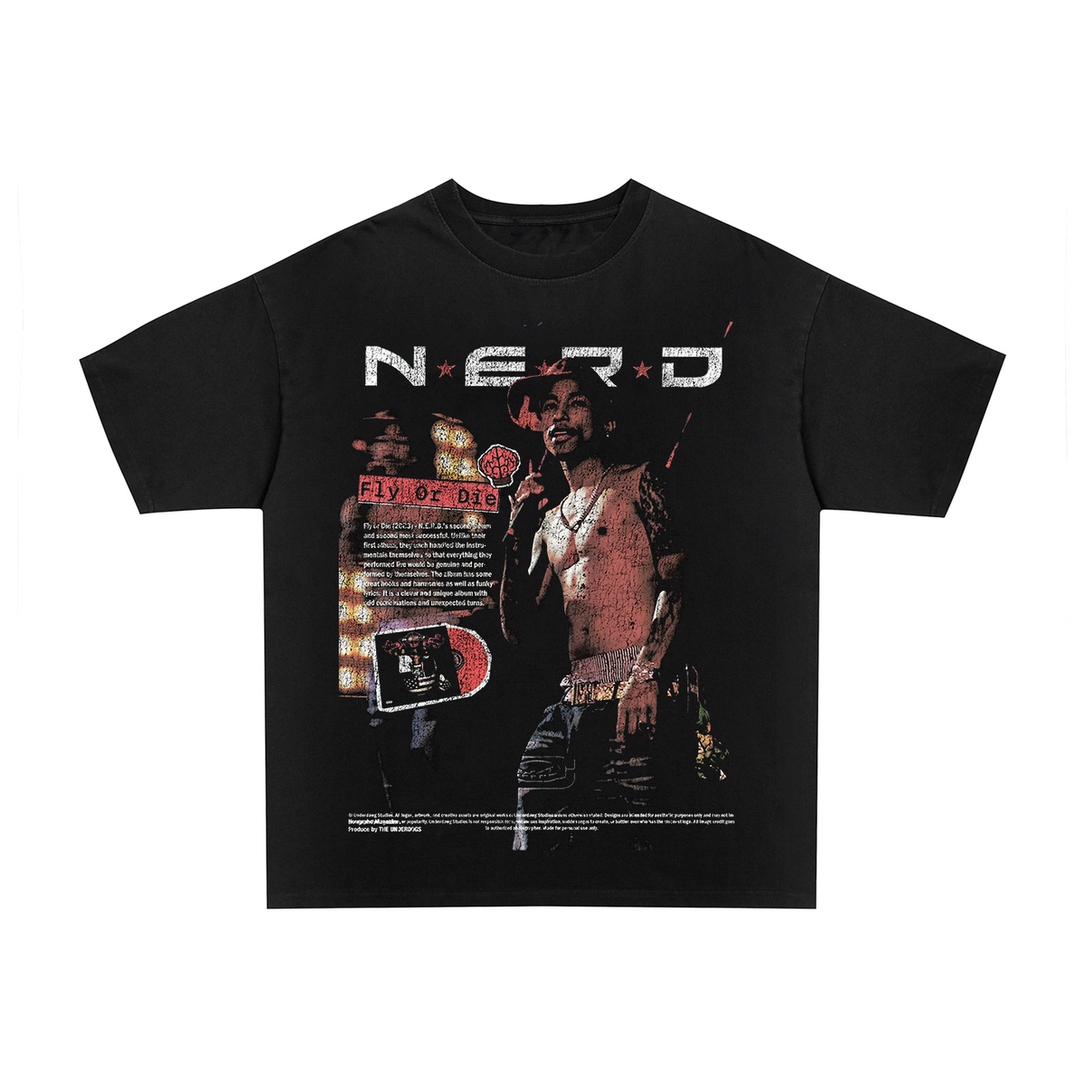 90's Nerd vintage black heavyweight tee