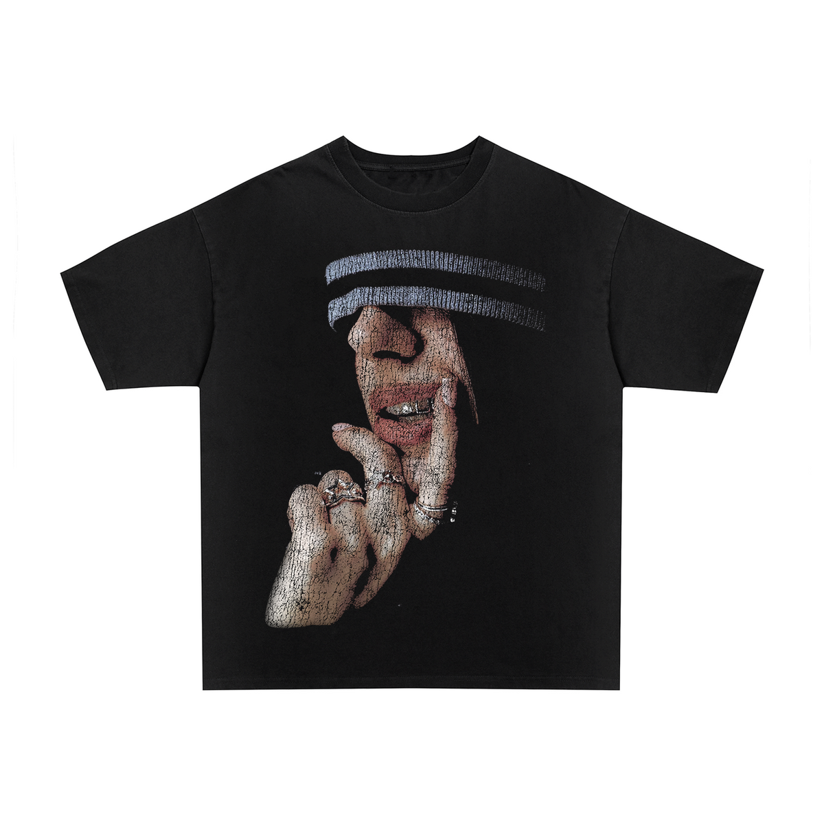 Billie Eilish grill vintage black graphic t-shirt