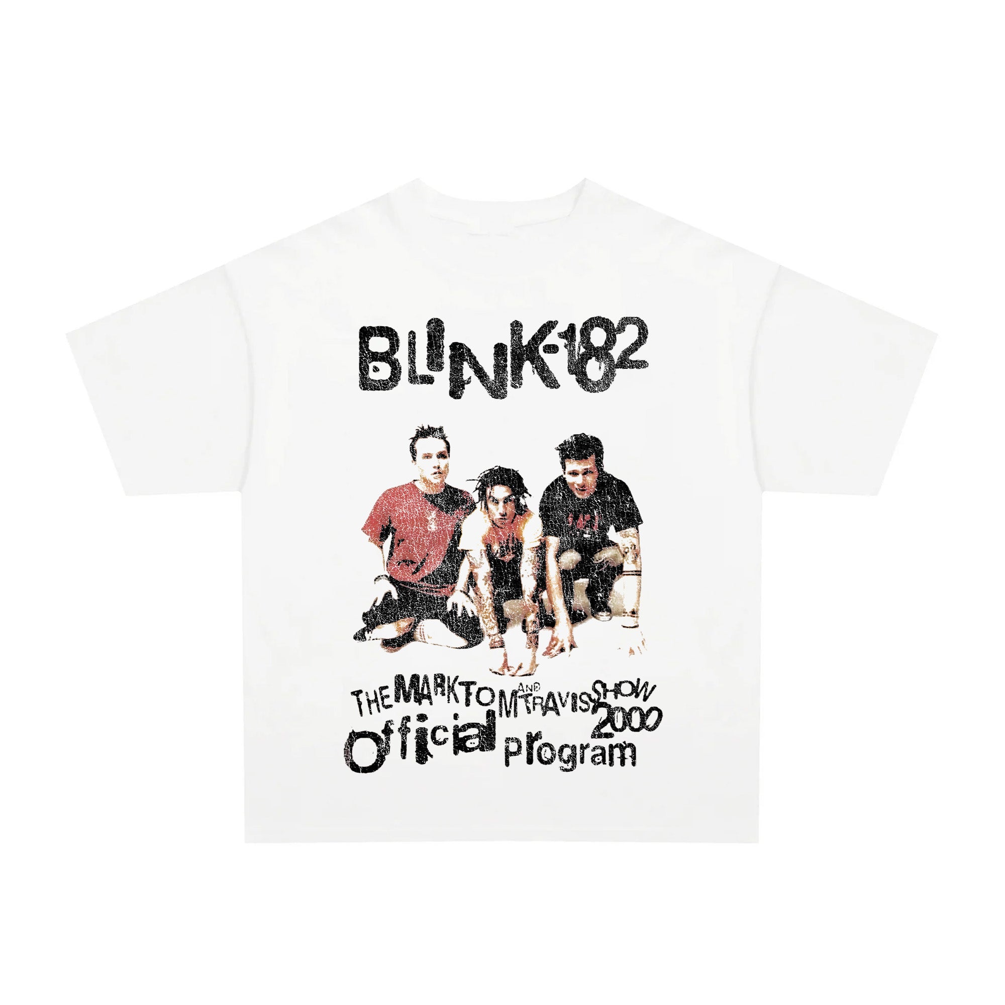 Blink 182 Vintage Band T Shirt Mark Tom and Travis Show 2000 Graphic Tee