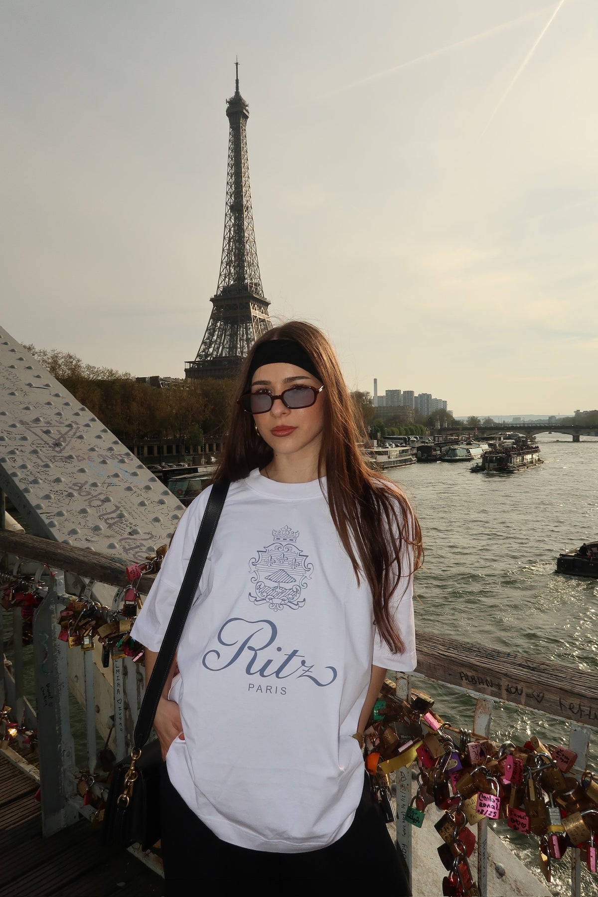The Ritz Paris white graphic tee