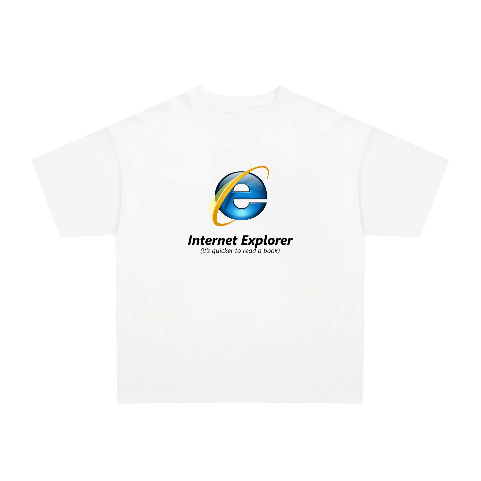Vintage 2000s internet explorer, retro tech posterboy streetwear tee