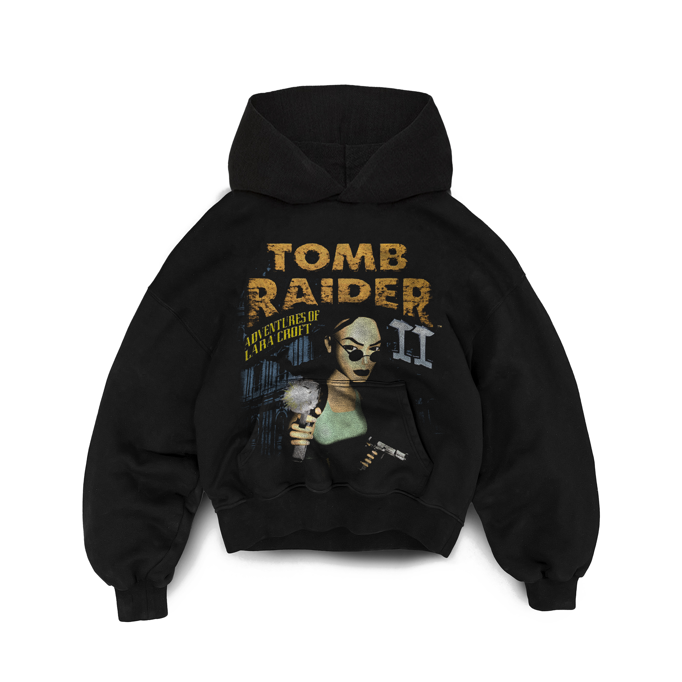 Vintage 90s Tomb Raider graphic black t-shirt, retro gaming posterboy streetwear tee