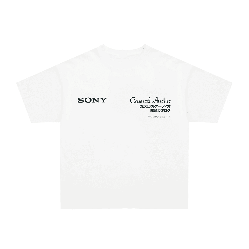 Vintage 90s Sony Walkman Monkey Advert white t-shirt, retro tech posterboy streetwear tee
