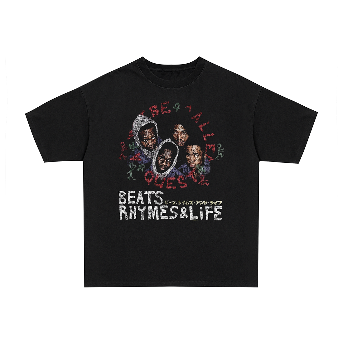 90'S A tribe called quest vintage black heavyweight tee