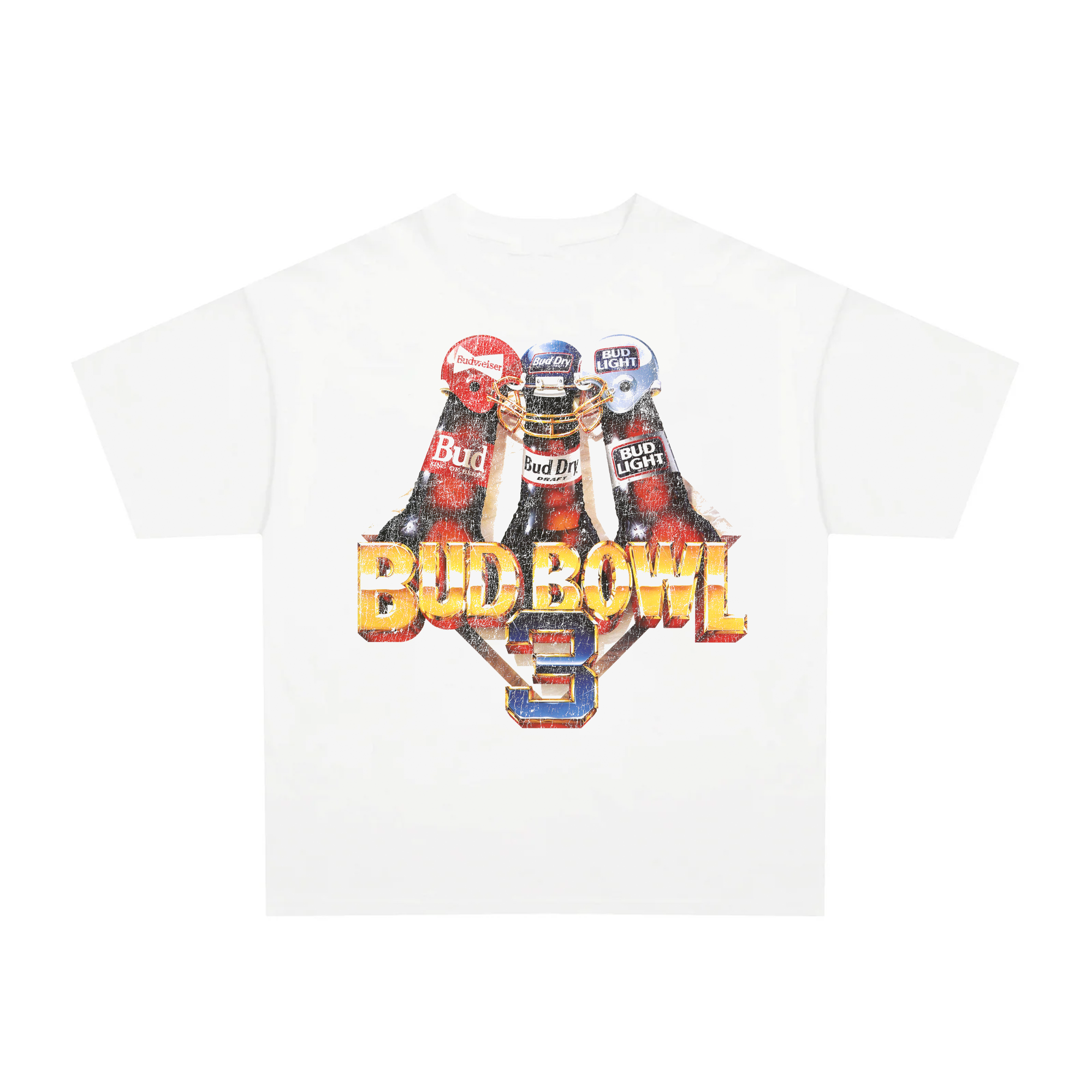 Budbowl 3 vintage white heavyweight tee