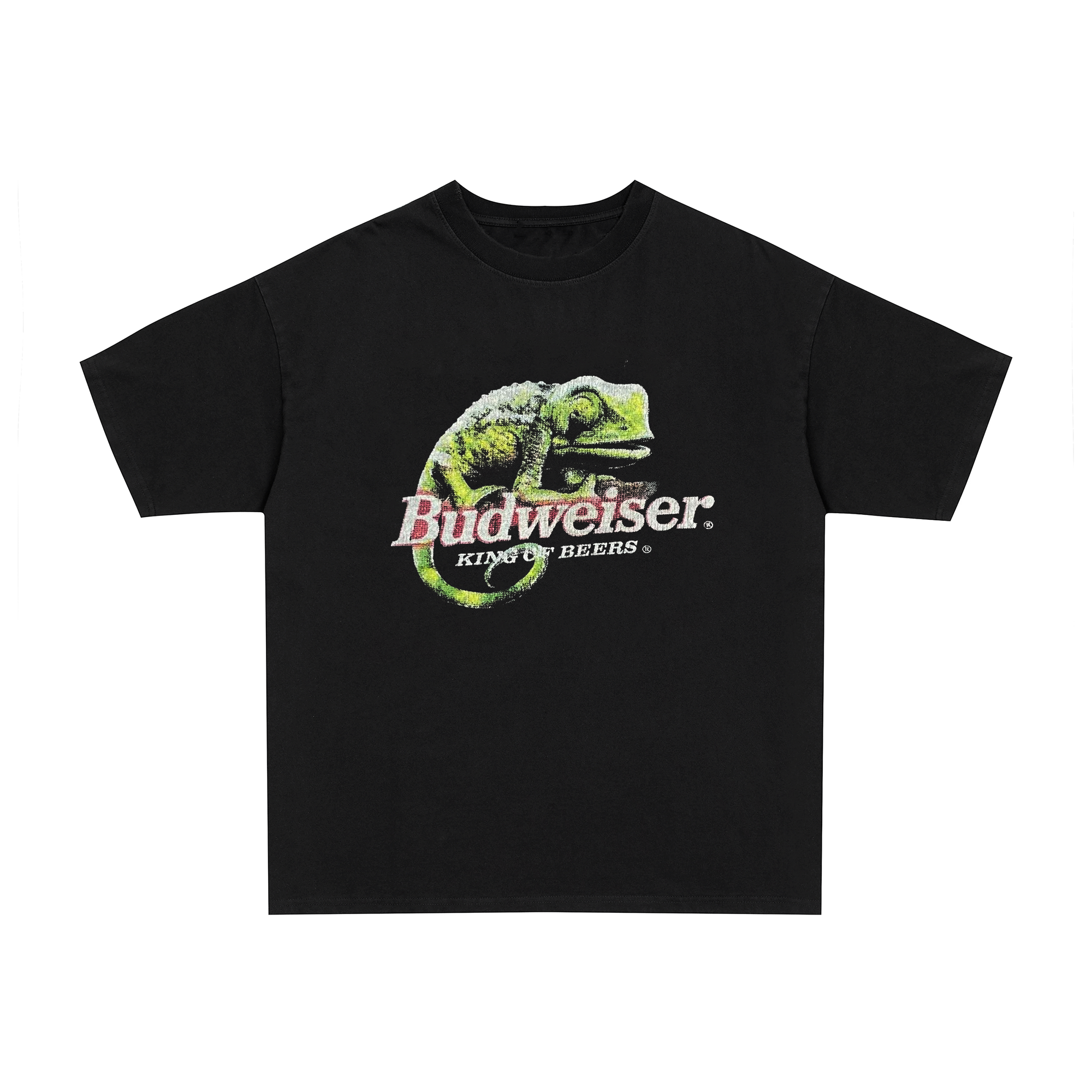 Budweiser chameleon vintage black heavyweight tee