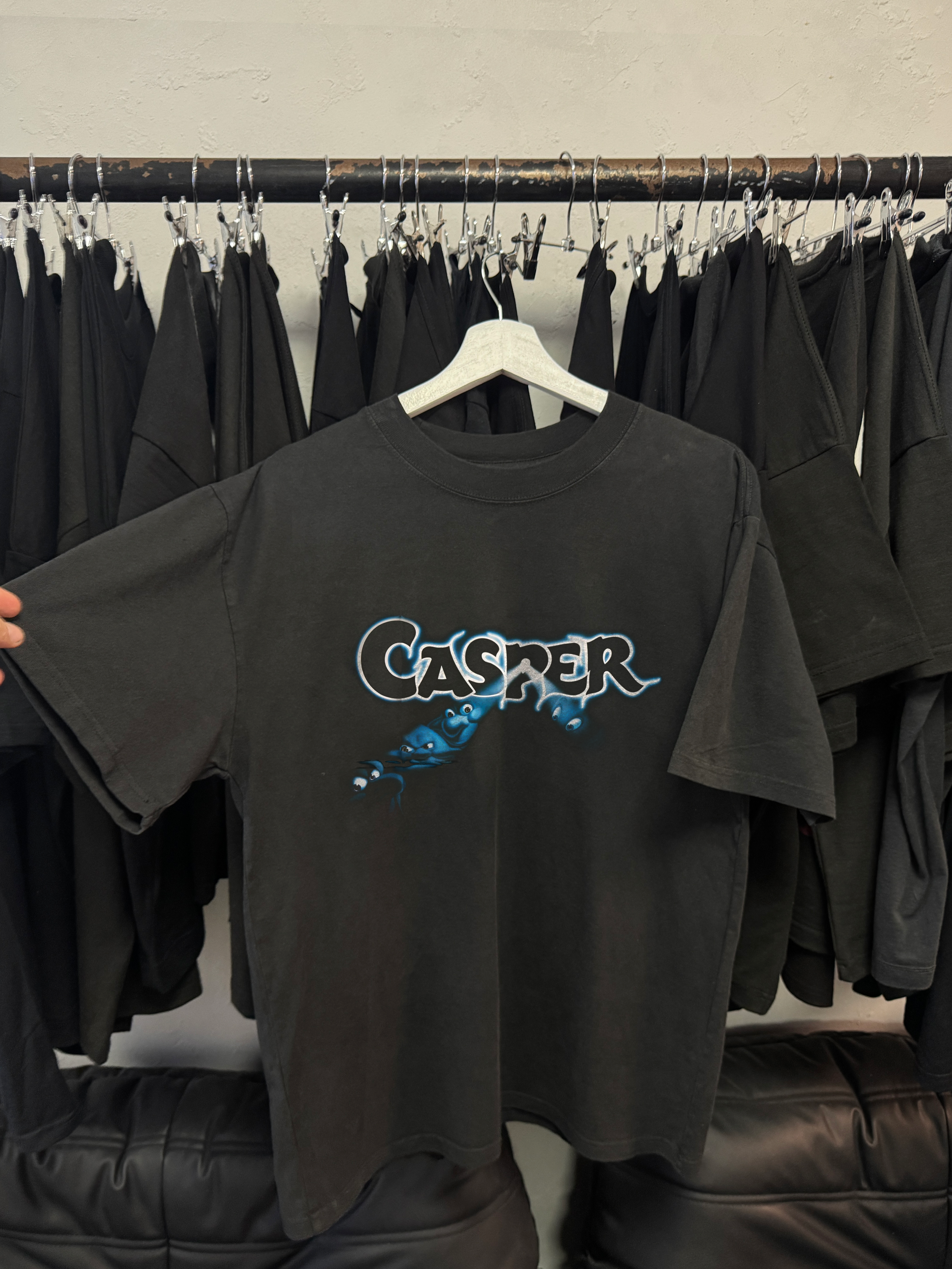 90's Casper the friendly ghost vintage black graphic t-shirt