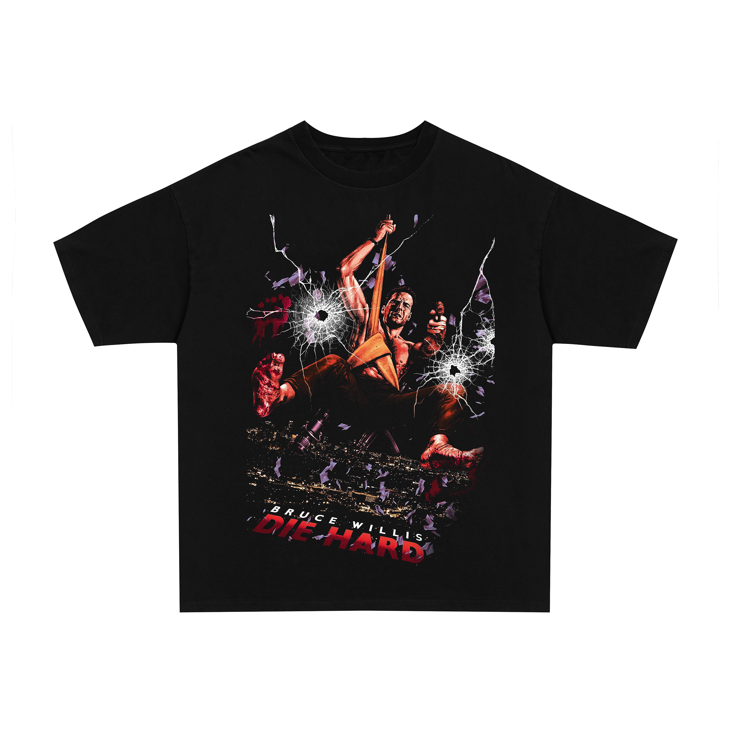 Vintage 2000s Die Hard graphic black t-shirt, retro movie / film posterboy streetwear tee