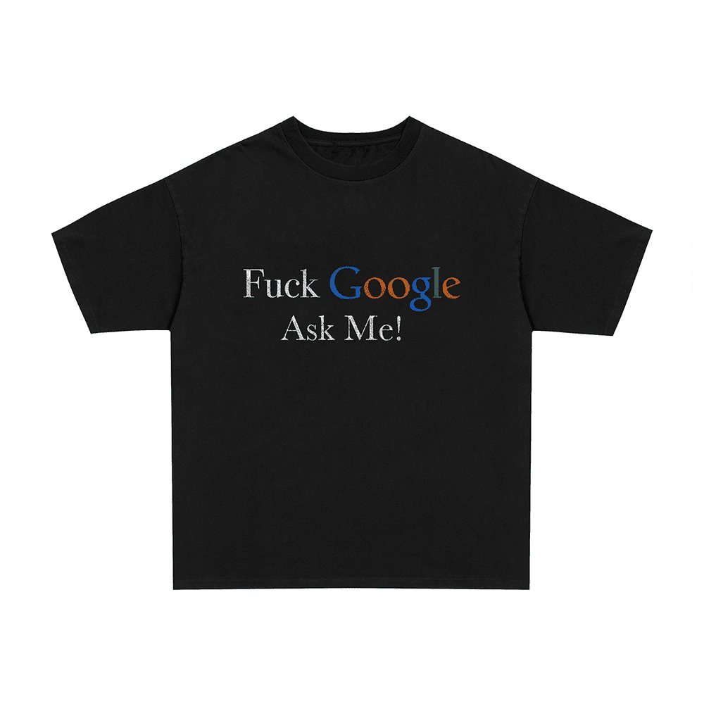 Vintage 2000s Google black t-shirt, retro tech posterboy streetwear tee