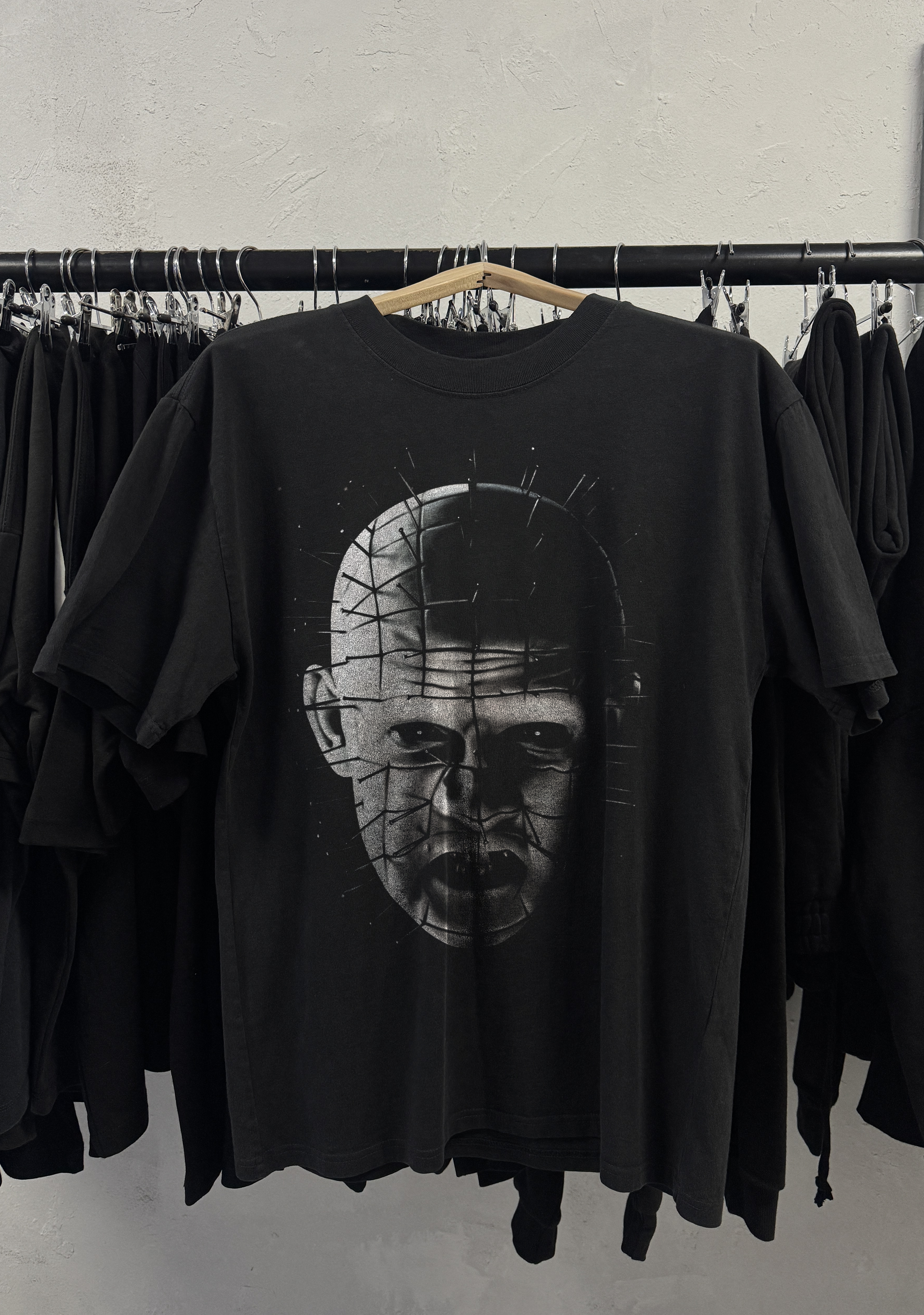 90's Hellraiser pin head black graphic t-shirt