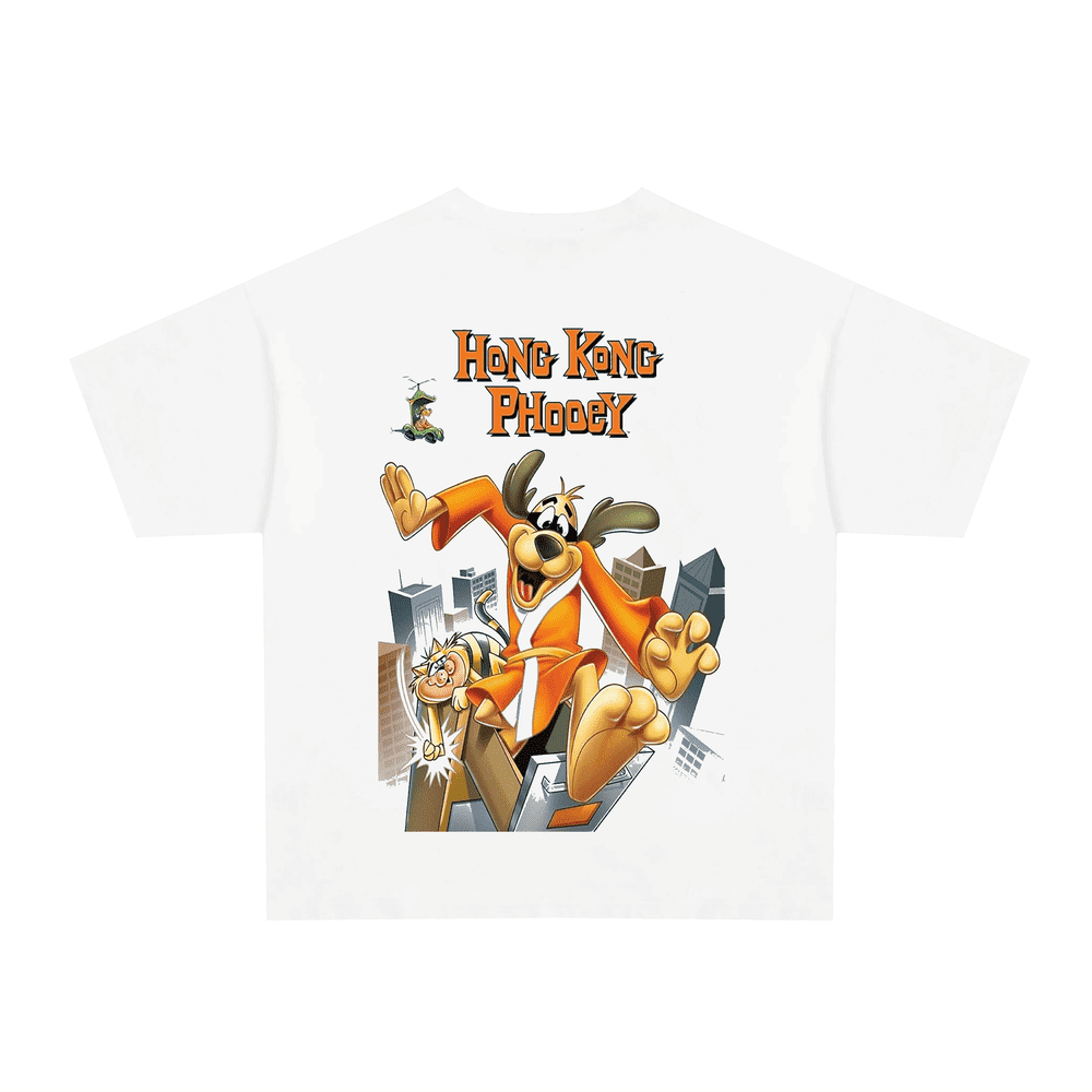 Vintage 80s Hong Kong Phooey graphic white t-shirt, retro movie / film posterboy streetwear tee