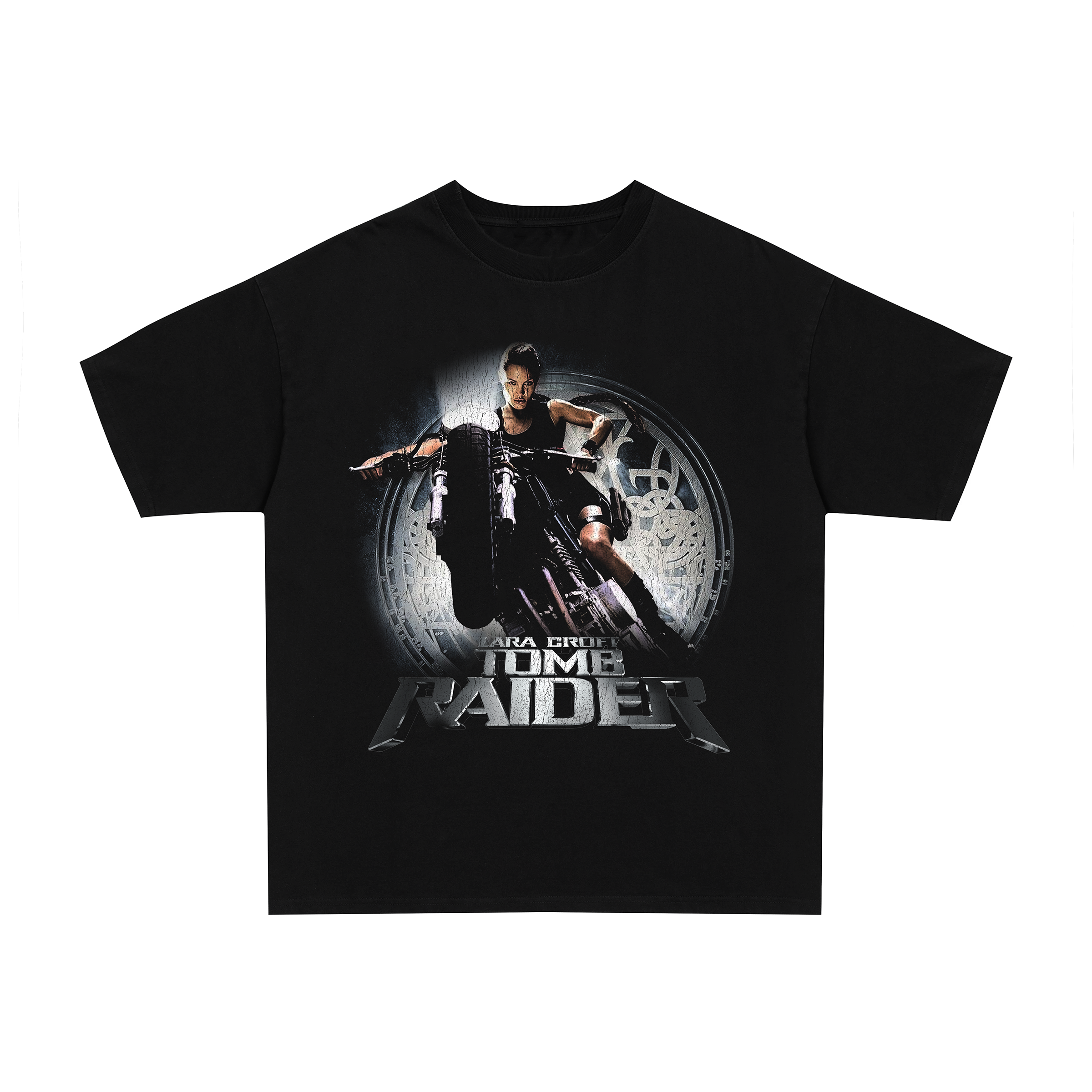 Vintage 2000s Lara Croft Tomb Raider white t-shirt, retro movie / film posterboy streetwear tee