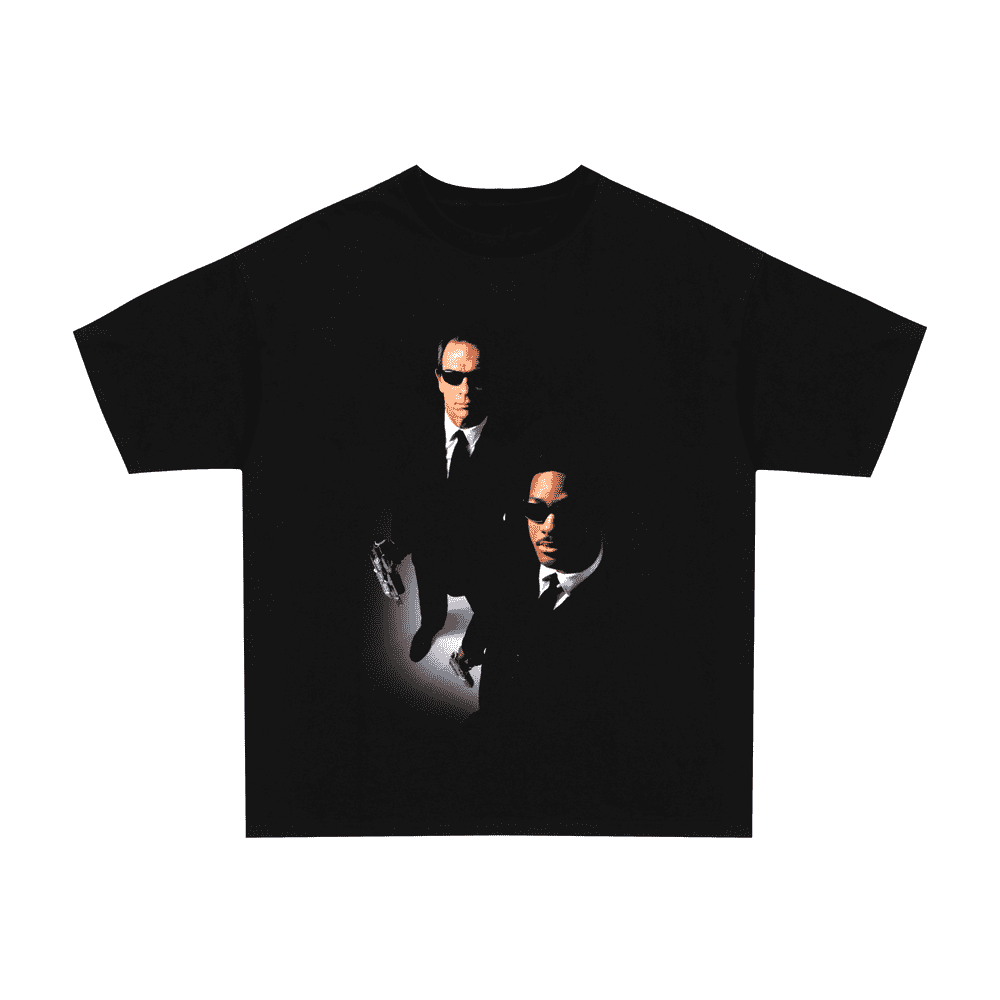 90's Men in black vintage black graphic t-shirt