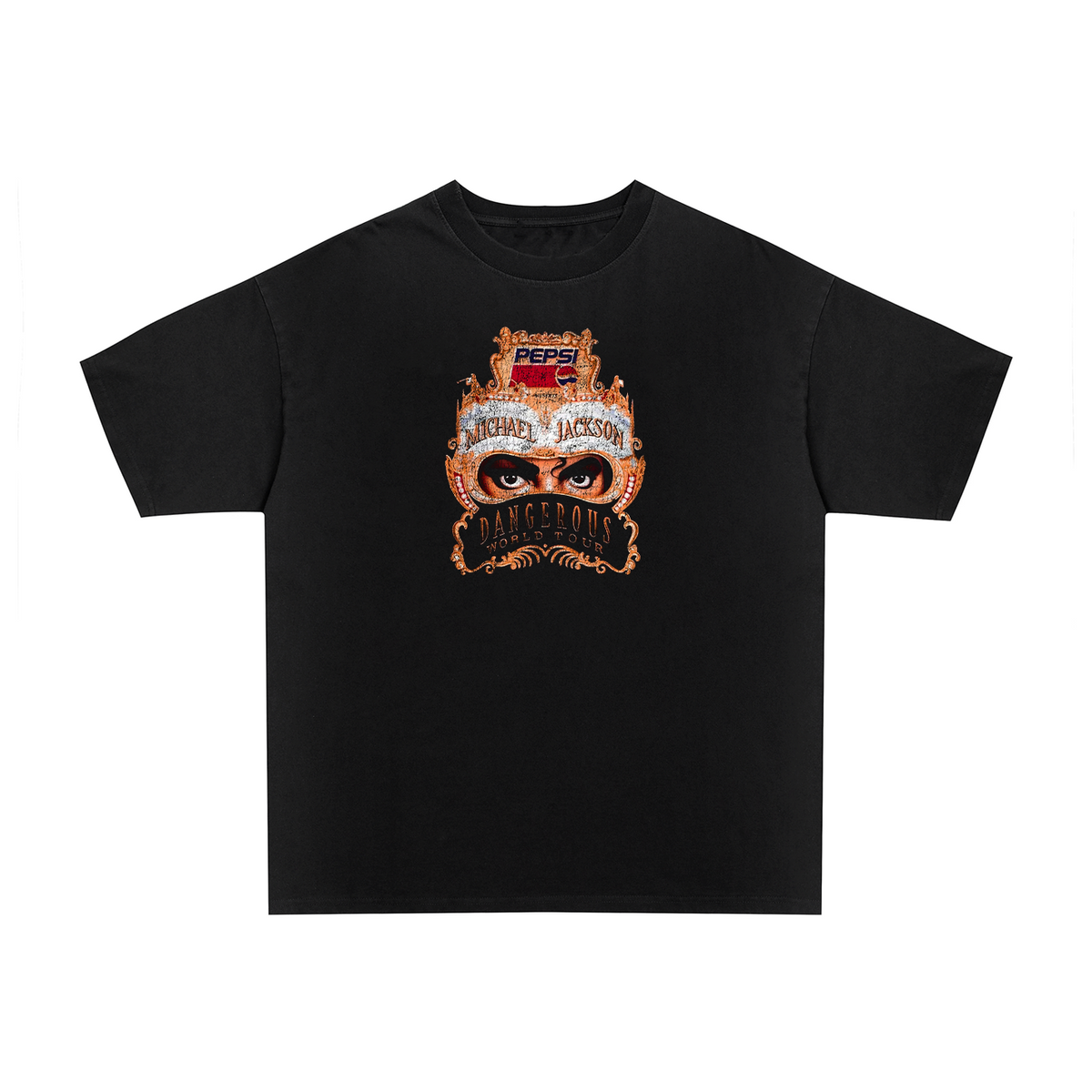 90's Michael Jackson pepsi vintage  black graphic t-shirt