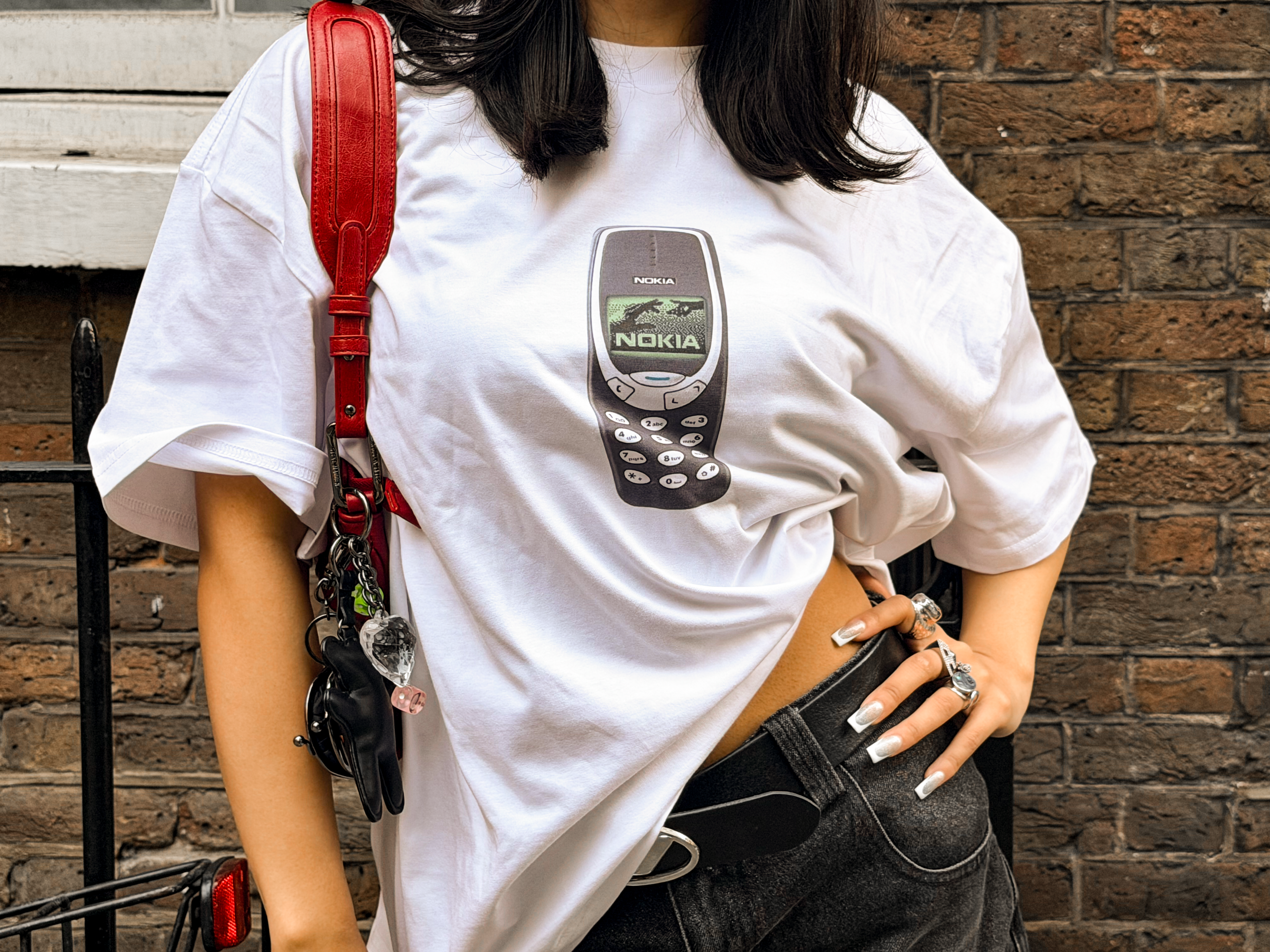 2000's Nokia Brick white t-shirt