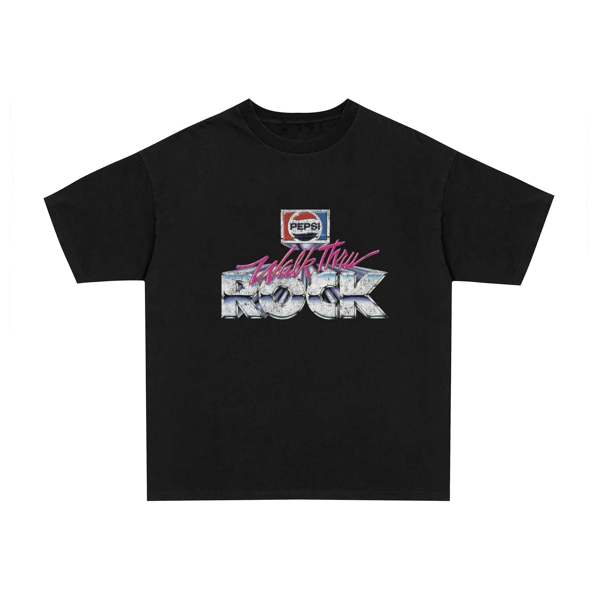 Pepsi walk thru rock heavyweight black tee