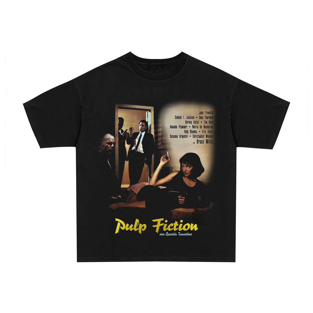 Vintage 90s Pulp Fiction graphic white t-shirt, retro movie / film posterboy streetwear tee