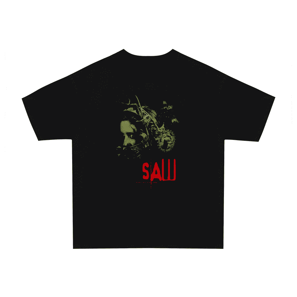 90's Saw vintage black graphic t-shirt