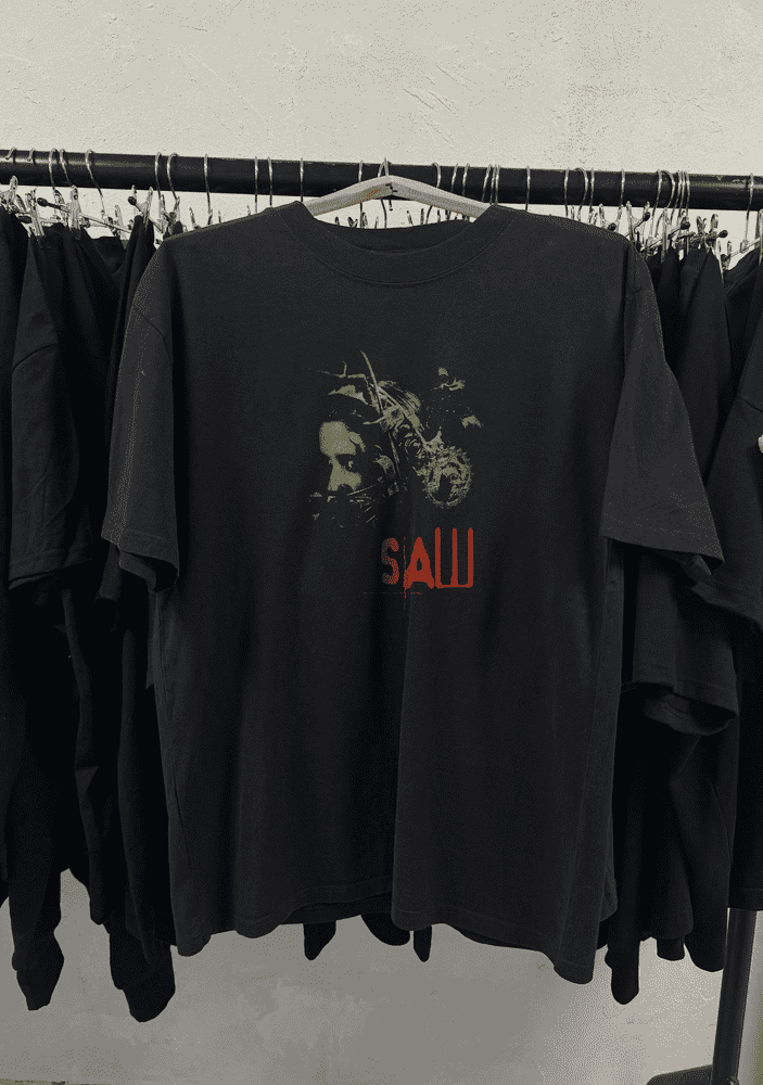 90's Saw vintage black graphic t-shirt