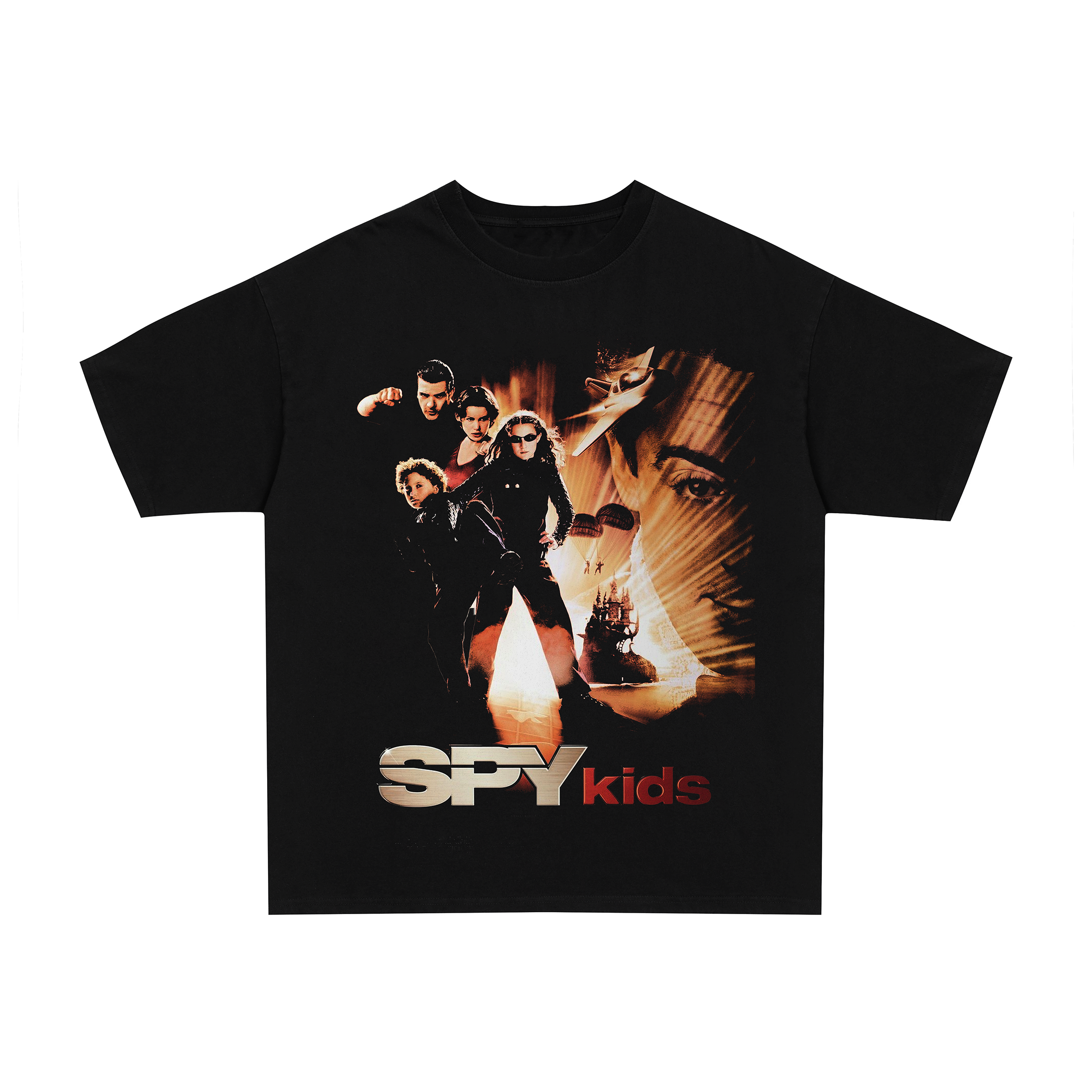 Vintage 2000s Spy Kids graphic black t-shirt, retro movie / film posterboy streetwear tee