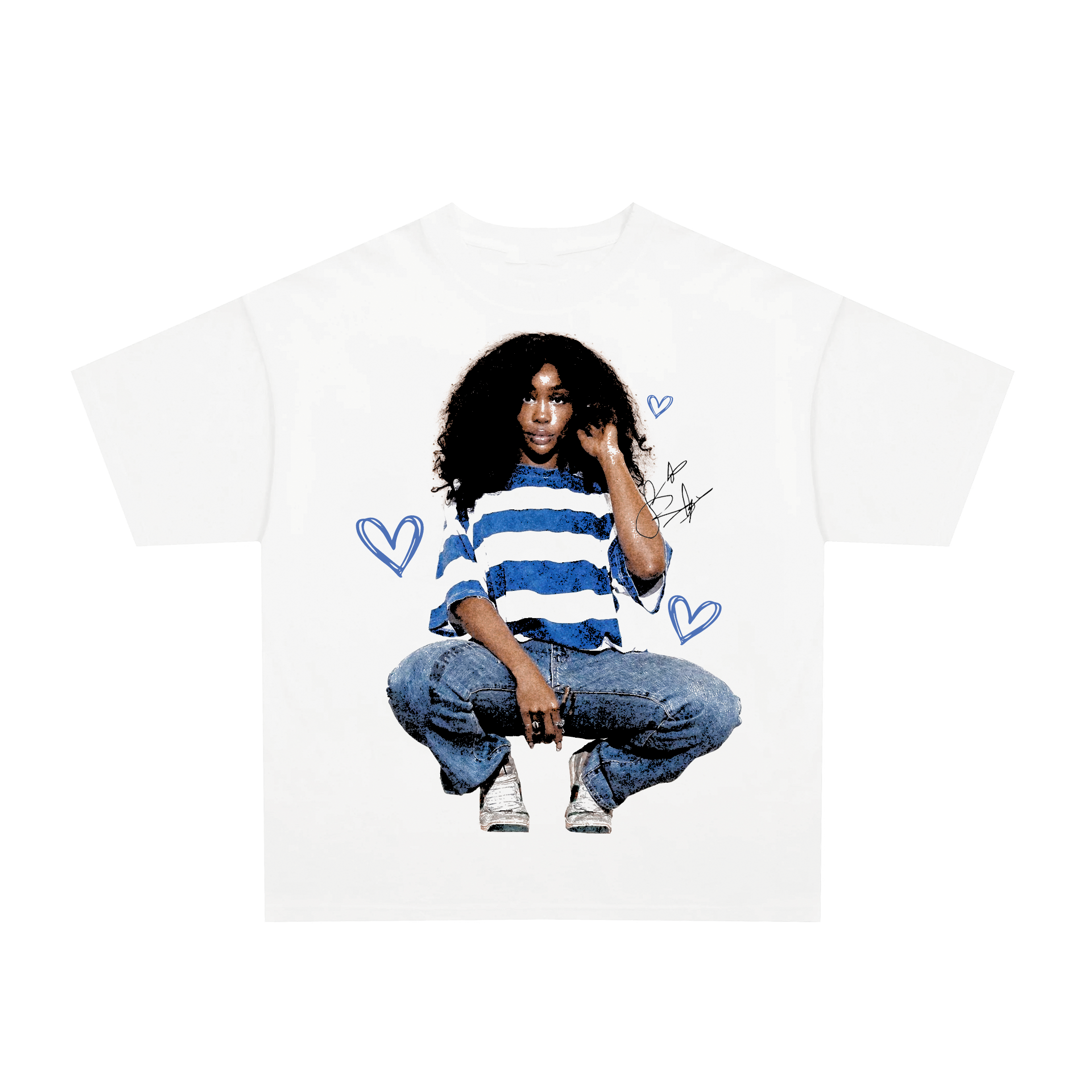SZA vintage white heavyweight tee
