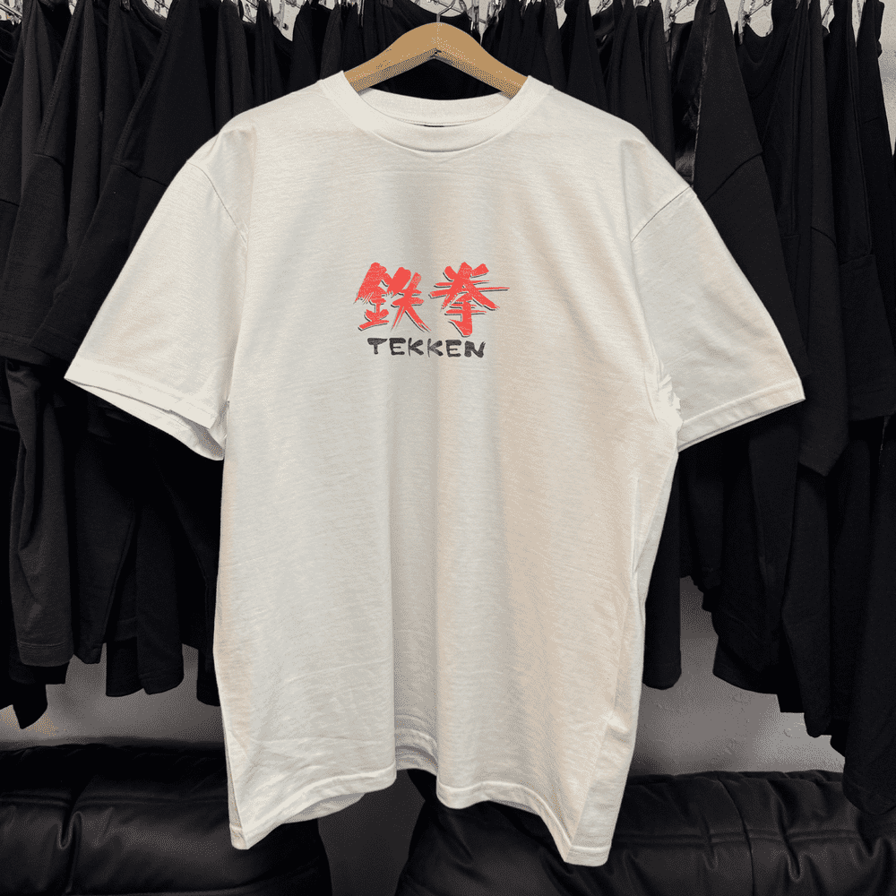 Vintage 90s Tekken graphic white t-shirt, retro arcade gaming posterboy streetwear tee