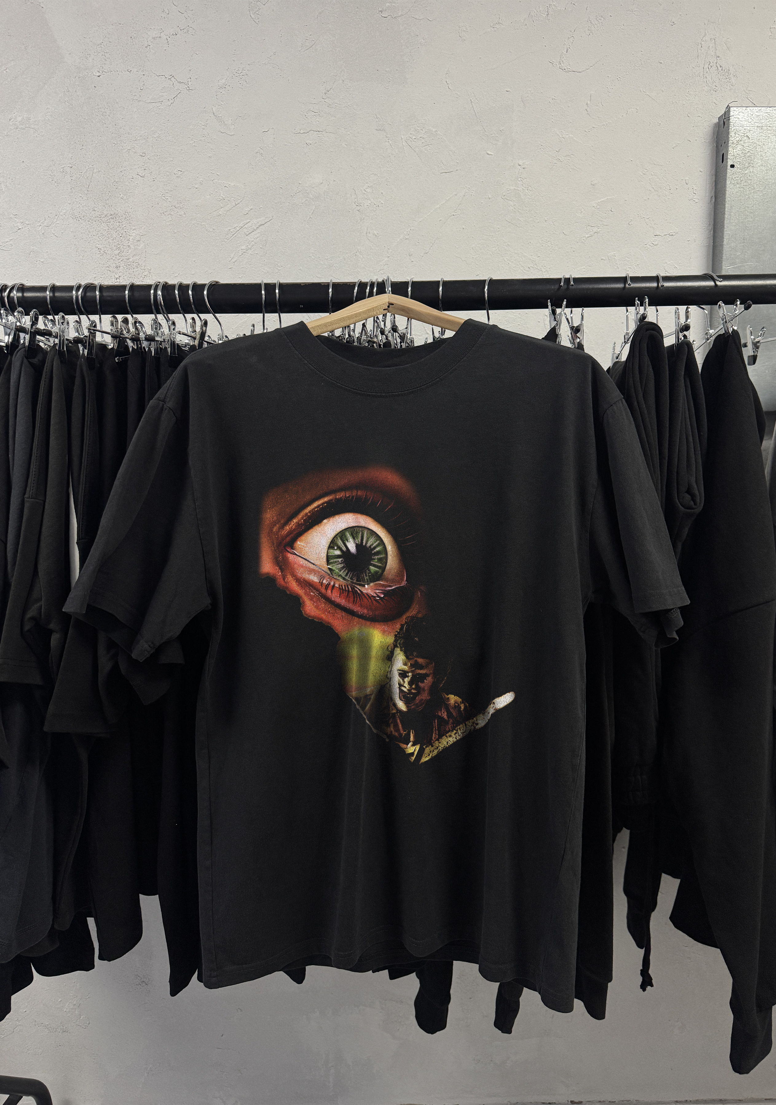 90's Texas chainsaw black graphic t-shirt