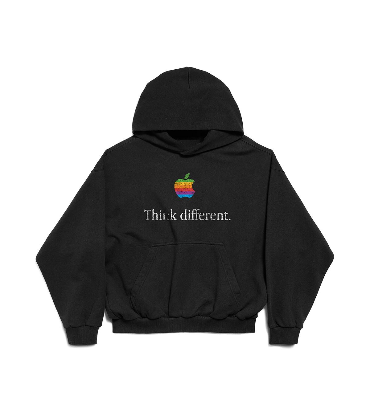 90's Apple think different vintage black graphic hoodie