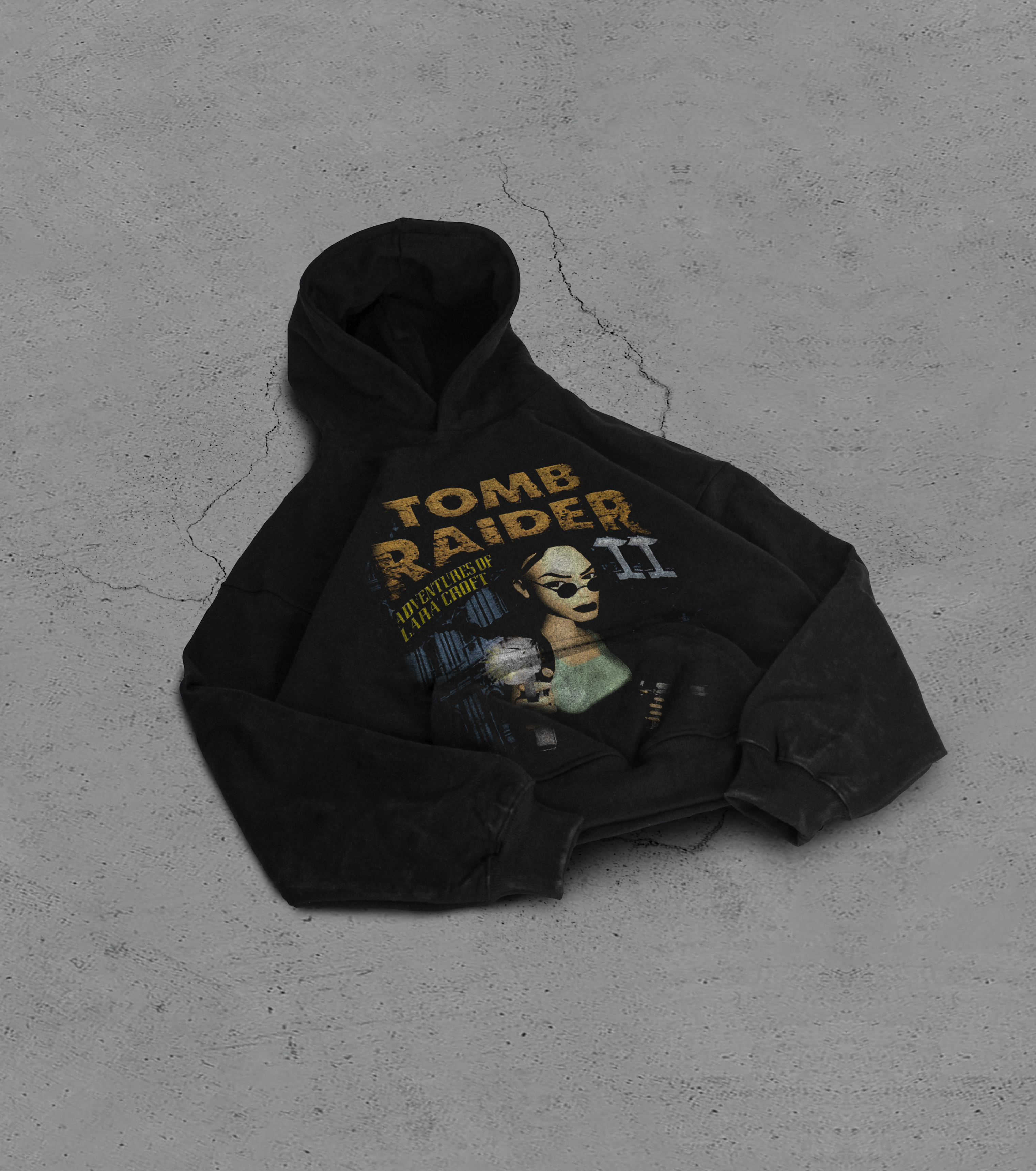 Vintage 90s Tomb Raider graphic black t-shirt, retro gaming posterboy streetwear tee