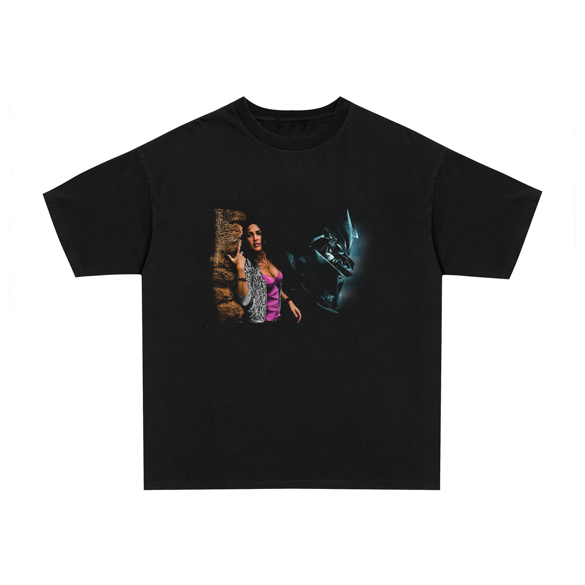 Vintage 2000s Transformers Megan Fox graphic white t-shirt, retro movie / film posterboy streetwear tee